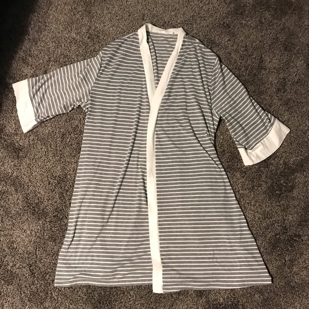 maternity striped bathrobe. size XL